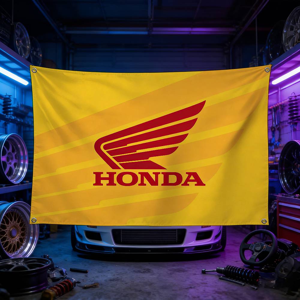 Мотоцикл Для HONDA Декоративный Флаг Водонепроницаемый Устойчивый к выцветанию Полиэстер Внутренний Наружный Подвесной Флаг