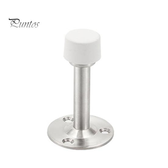Stainless Steel Door Stopper Wall Protector Adhesive No Drilling Anti-collision Wall Mount Glass Wooden Door Spring Loaded Rubber Bumper Doorstop