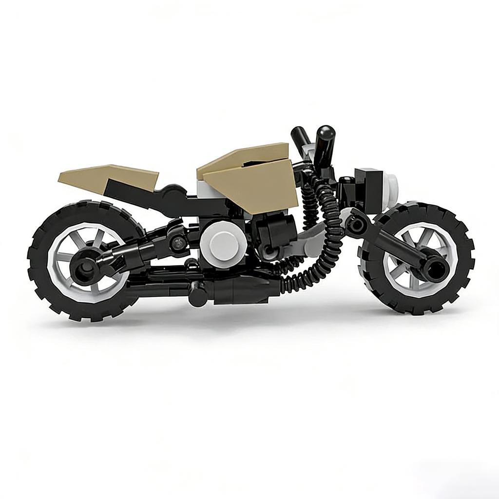 Мини-мотоцикл Строительные блоки Мотоцикл Moc Велосипед Транспортное средство Гонки Сборная модель из мелких деталей Детская игрушка Подарок на день рождения