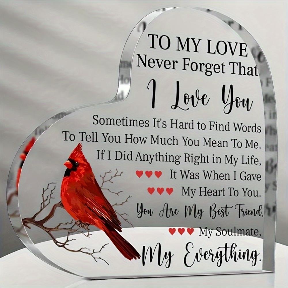 2D Flat, 1pc Retro Acrylic Couple Gift - Tabletop Suitable for Him & Her, Anniversary Valentine's Birthday Present for Husband Wife Boyfriend Girlfrie