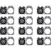 Carburetor Metering Diaphragm and Gasket Replaces Walbro 95-526 92-251 For Walbro WA WT WTA WYJ WYK WYL WYMP WZ carburetors (Pack of 12)