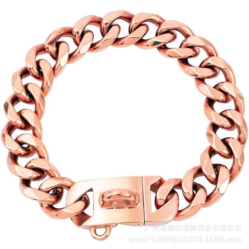 23mm Wide Stainless Steel Dog Collar Heavy Duty Metal Pet Necklace Large Dogs