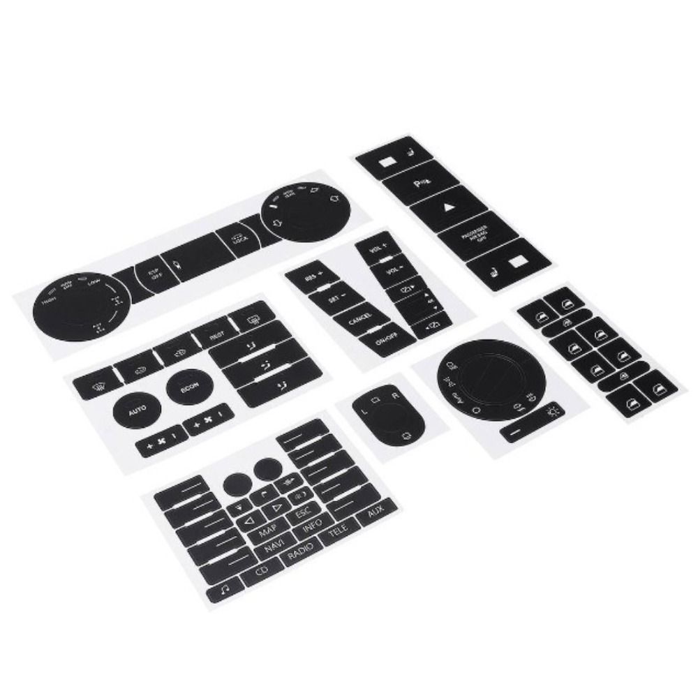 8 шт., наклейки для салона автомобиля из ПВХ, наклейки на кнопки для Volkswagen, Touareg 2004-2009