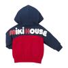 Long Zip Made In Red X Navy [MIKI HOUSE] Parka, Sleeve, Logo, Up, Plain, Japan, Boys, Girls, Babies, Kids, Children's Clothes, 10-3729-491, 90cm,