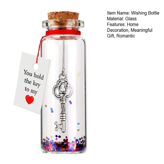 Романтический подарок на годовщину для нее, для него, у тебя есть ключ к моему сердцу. Бутылка, маленькая стеклянная банка желаний на День святого Валентина, годовщину, Рождество.