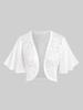 Rosegal Plus Size Chiffon Butterfly Sleeve Lace Bolero Shrug Tops