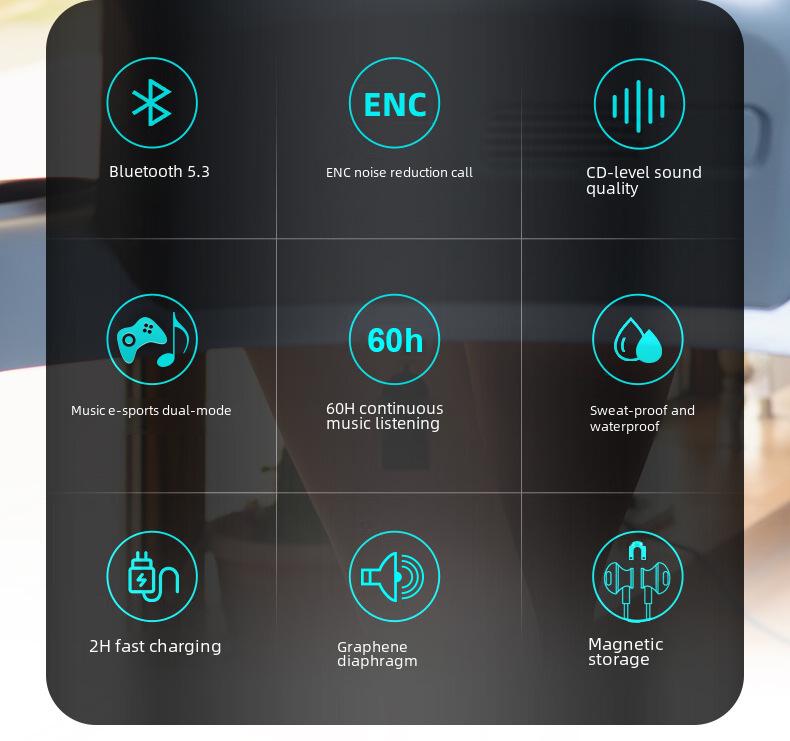 Представляем новые Bluetooth-наушники с шейным ободом: с мощной батареей, цифровым дисплеем, спортивным дизайном и слотом для карт.