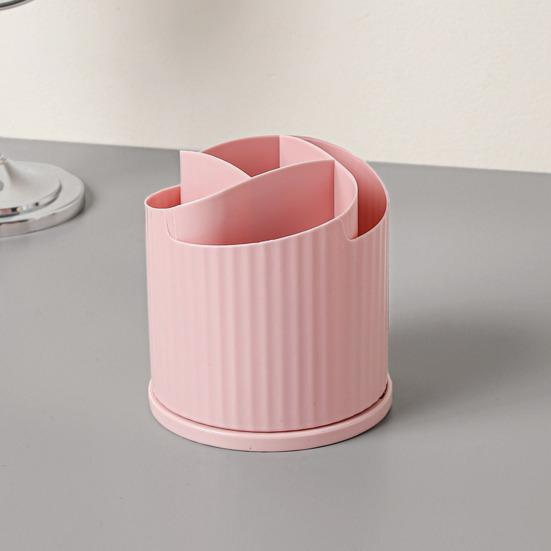 Вращающийся на 360 градусов держатель для кистей для макияжа, 5 отделений, органайзер для косметики, дизайн в виде цветка, вращающаяся подставка для кистей для макияжа