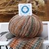 Manual Hand Knitting Yarn Multicolored Crochet Thread Yarn Sturdy Knitting Wool Yarn  Blanket