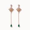 Jlauren M03307 Rose Gold Citrine Cubic Drop Earrings_(1227208)