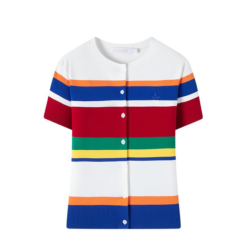 Navigare Женский вязаный кардиган в полоску color-block