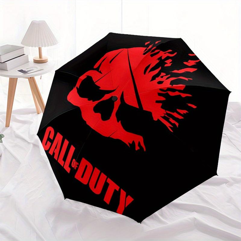 1pc Call of Duty Windproof Automatic Umbrella, Portable Folding design, Lightweight for Women/Men251