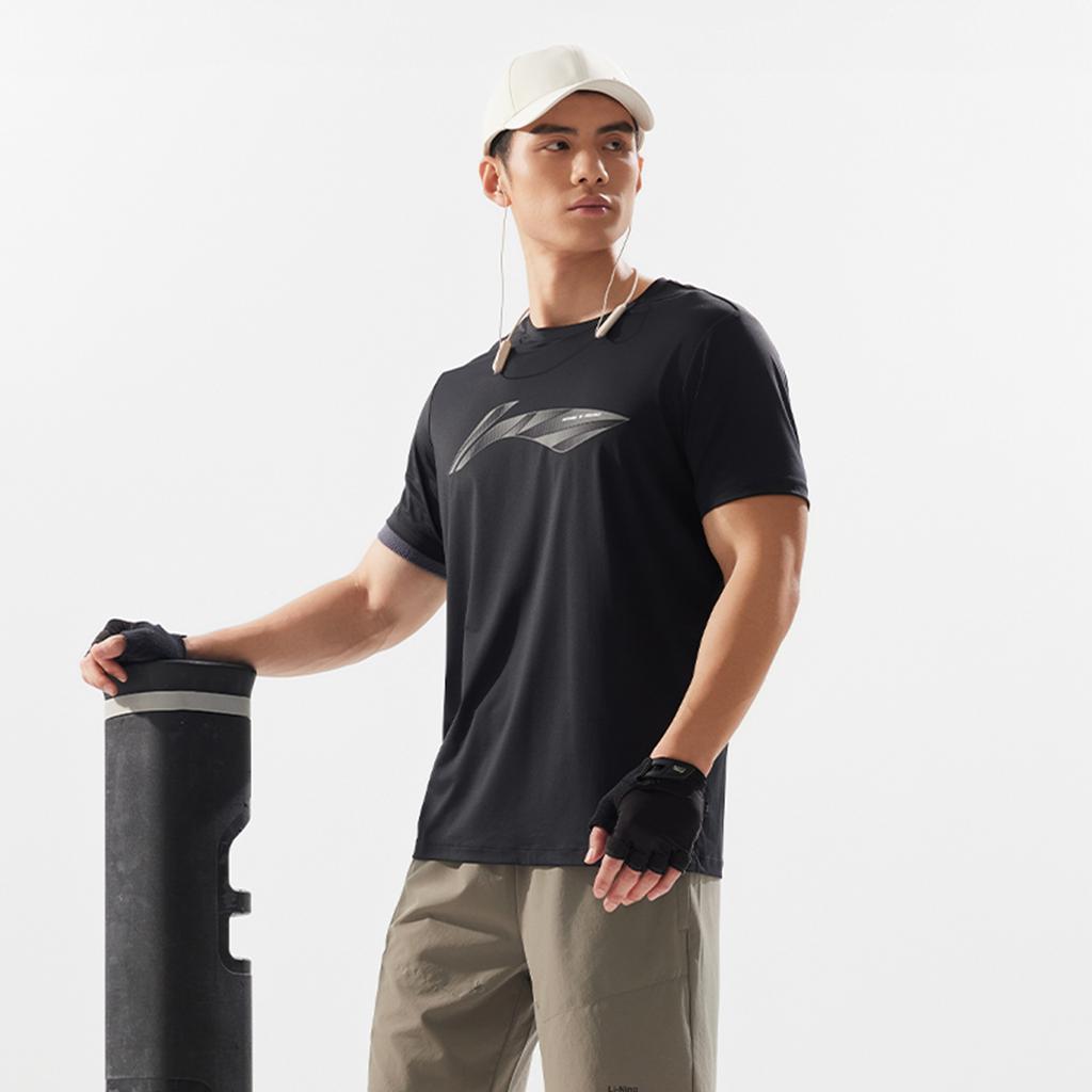 Мужская футболка Li Ning Fitness Series Черная ATSV107-1