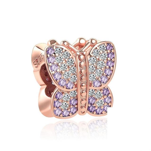 Розовое золото, сверкающее всевидящее око, тигр, фламинго, очаровательная бусина, подходит для оригинального модного браслета, ювелирные изделия своими руками для женщин