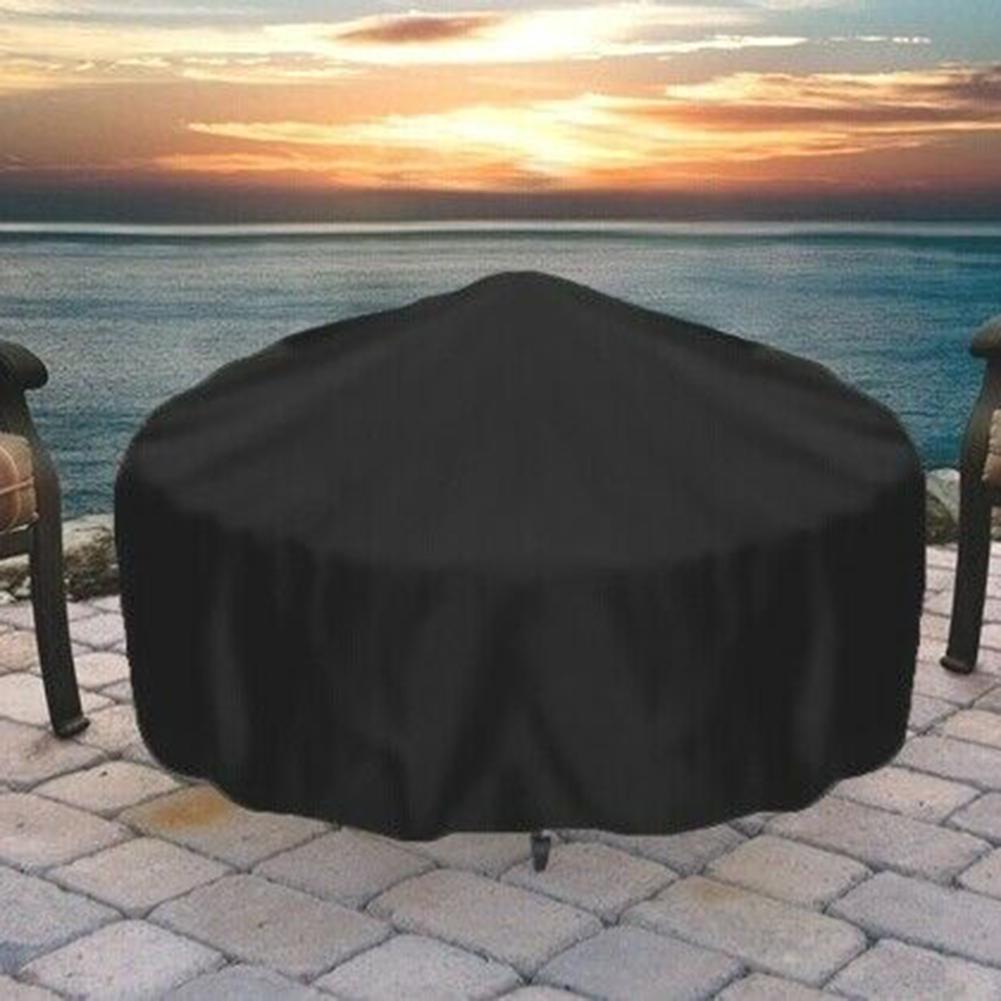 Waterproof BBQ Grill Cover Round Fire Barbecue Protector Home Patio Garden