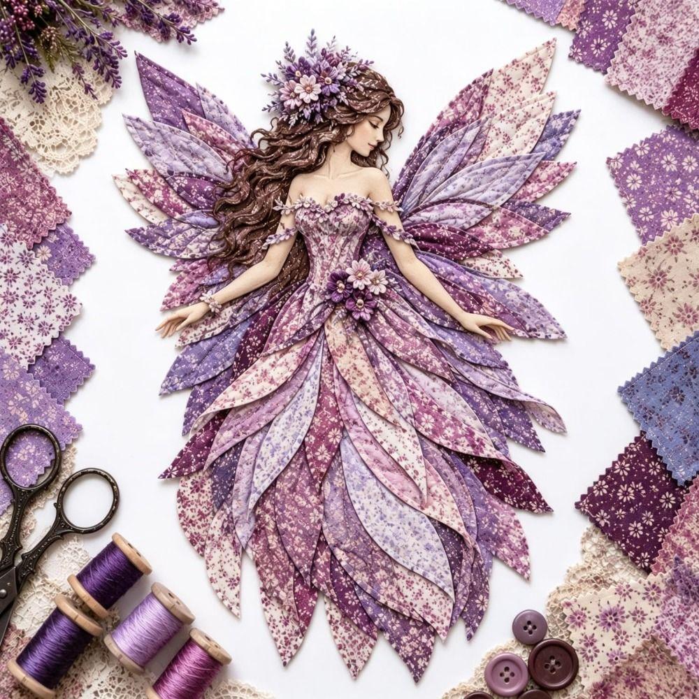 Handmade Patchwork Fairy Kit Step By Step Guide Patchwork Craft Kit Fairy Sewing Kit Home Decor