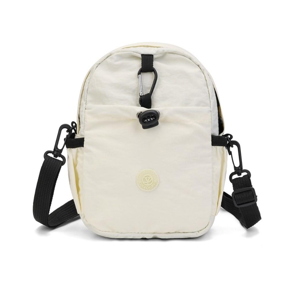 New Casual Women's Shoulder Bag Portable Solid Color Coin Purse Multifunctional Nylon Crossbody Bag