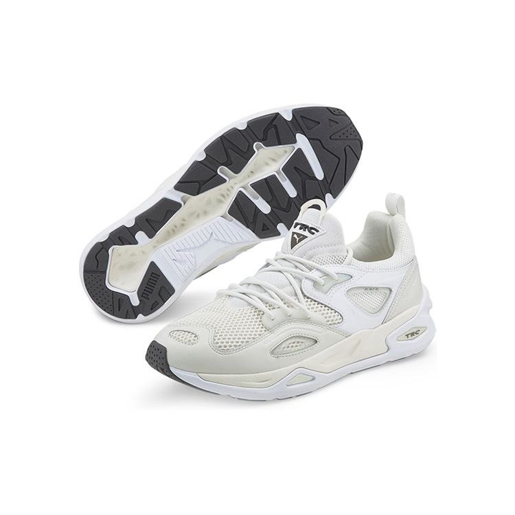 Puma Trc Blaze Pyramids Fabric Synthetic Leather Classic Casual Low Top Sneakers Unisex Sneakers White Gray 384957-01