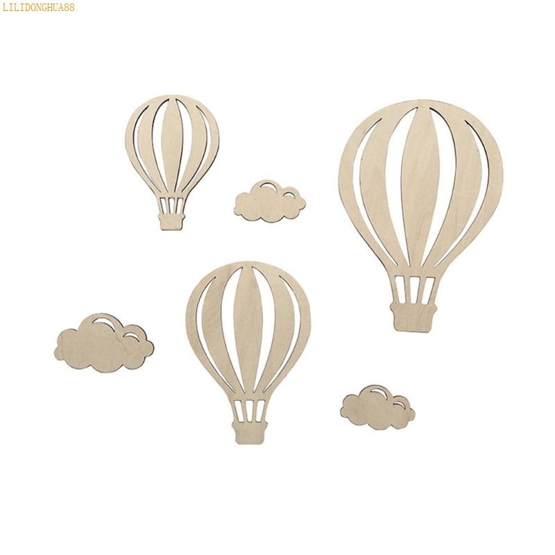 K1AE Bohemians Nursery Decors Hot Air Balloon Wall Decors Babyroom Wall Art Decors
