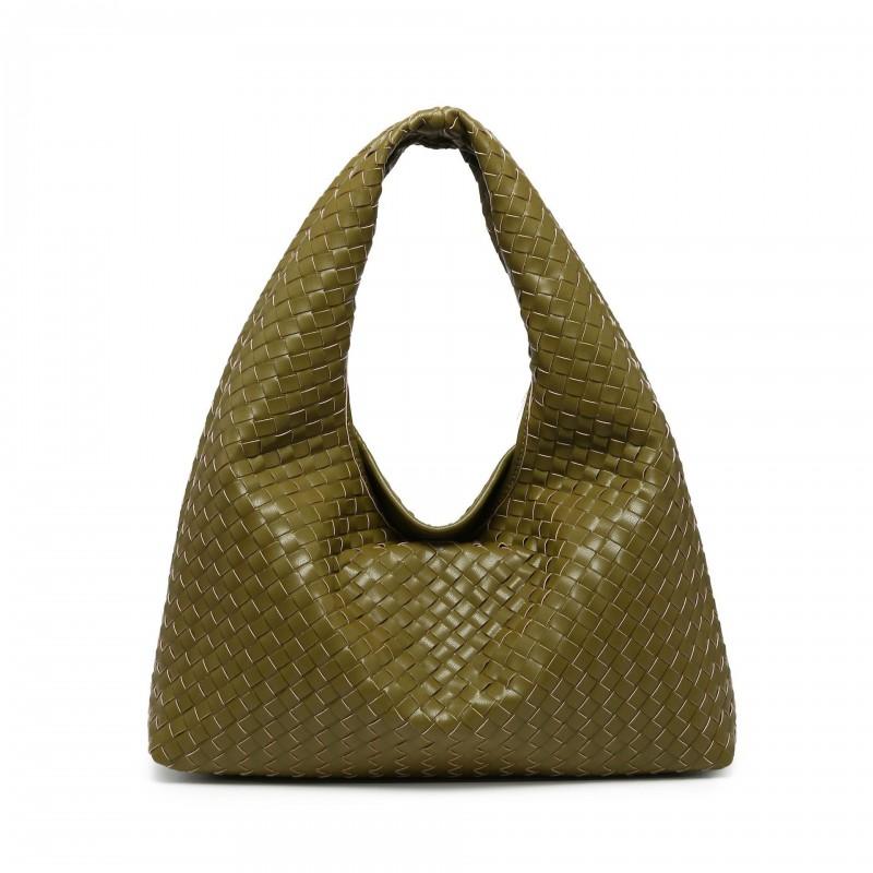 Suede Weave Tote Bag Women Oversized Soft Leather Shoulder With Magnet Daily Commute Casual Use