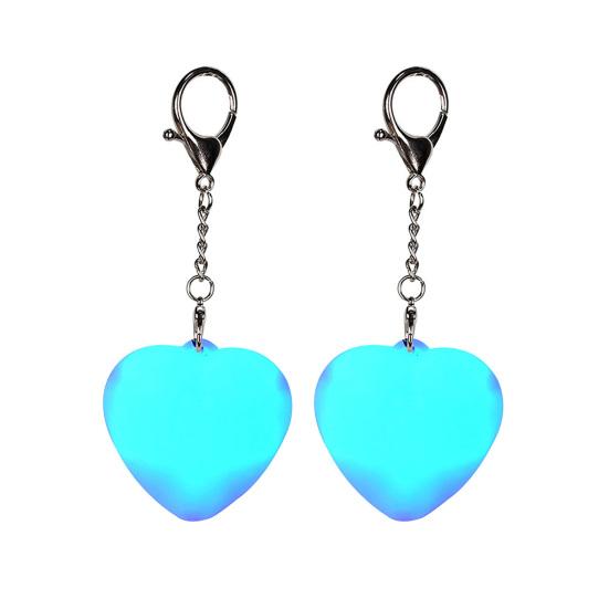 Сенсорный свет Перезаряжаемый Мини-фонарик Кошелек Брелок с сенсорным и автоматическим датчиком света Компактный кошельковый фонарик в форме сердца для женщин