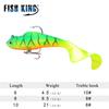 FishKing1/21pcs Lead Jig Soft Lure For Pike Muskie Bass Minnow Lure Length 8CM 10CM Weight 8.5G 21.5G