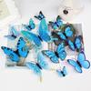12 Single-Layer 3D Butterfly Stickers for Creative Home and Kids' Room Wall Decor