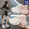 2024 New Dad Shoes Summer Breathable Mesh Women's Platform Muffin Shoes Small Inner Height Increase Fashion Women's Shoes