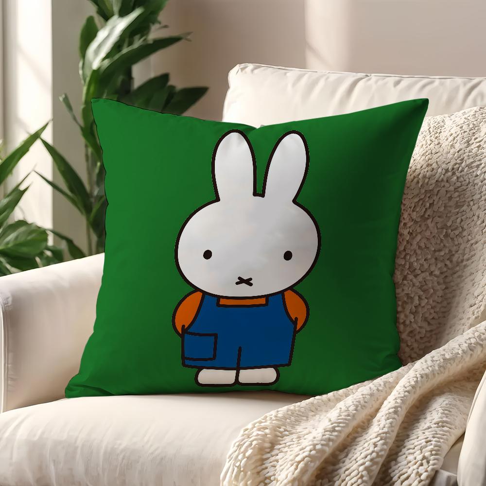 Kawaii MMiffy cushion cover For Pillow Printing Sofa Decoration Home Car Room Coffee Shop Office Nordic Simplicity