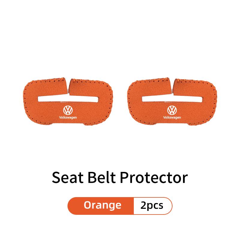 hijk1 Car Seat Belt Buckle Protector Safety Belt Anti-scratch Cover For Volkswagen VW Golf 4 6 GTI Tiguan Passat B5 B6 B7 CC Jetta MK5
