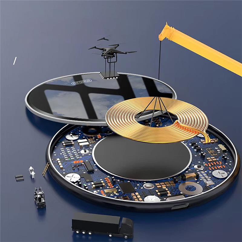 15 Вт быстрое беспроводное зарядное устройство Qi для iPhone 15 14 13 12 Pro Max для Samsung Galaxy S24 S23 Xiaomi беспроводная зарядная подставка