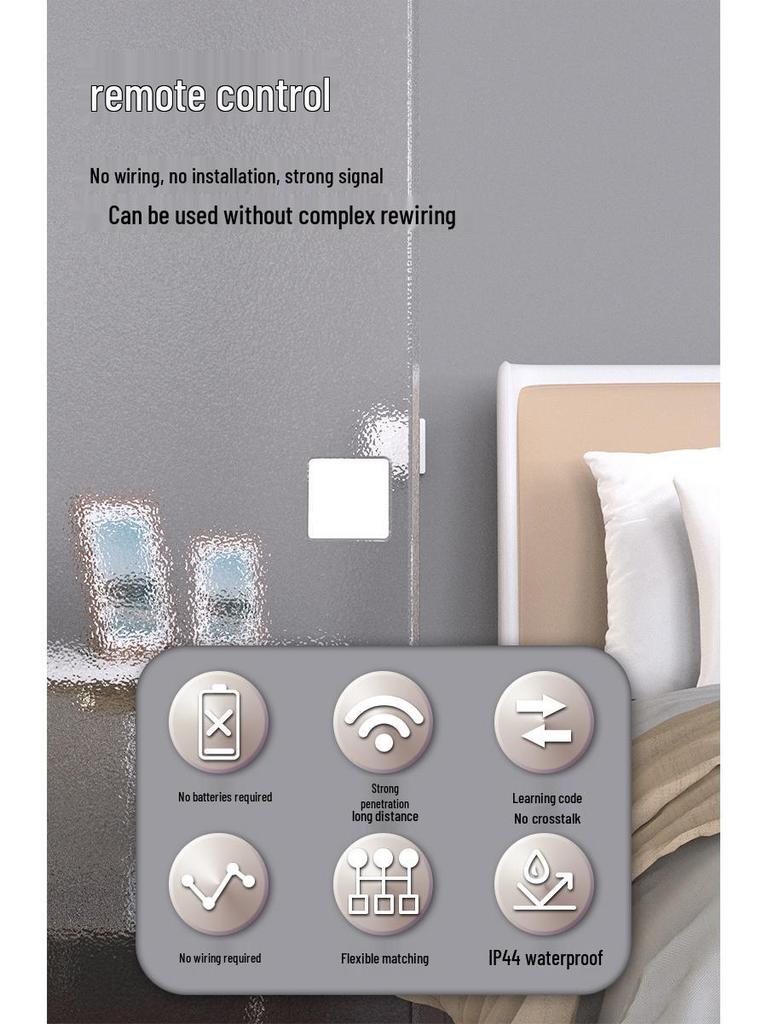 Battery-free Wireless Waterproof Wall Switch with Self-Generating Power and Long-Range Capability