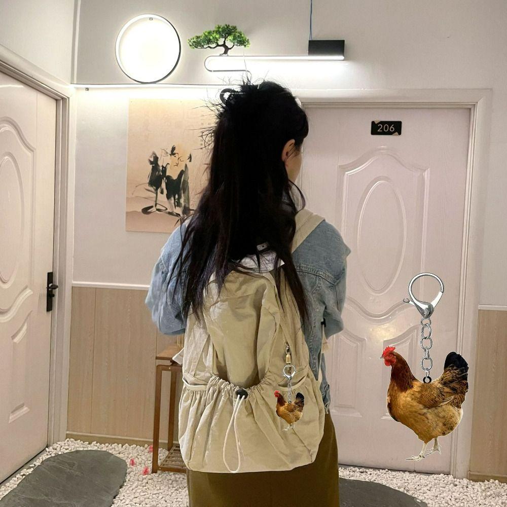 Акриловый рюкзак кулон курица сумка подвеска ювелирные изделия шарм курица акриловый брелок унисекс