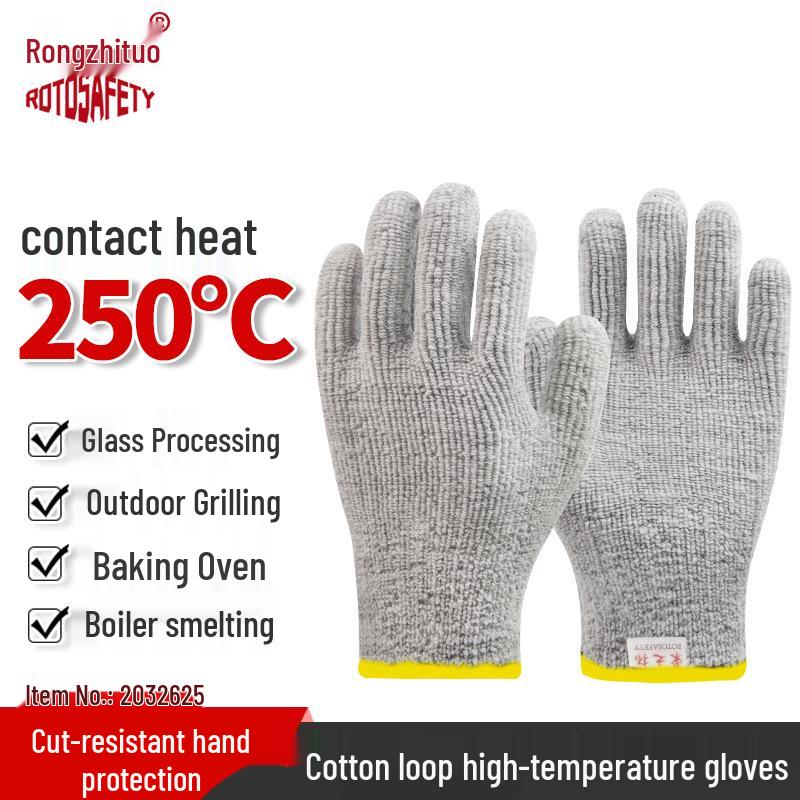 Огнеупорные Термостойкие Гибкие Арамидные Перчатки - Защита от Высоких Температур и Порезов