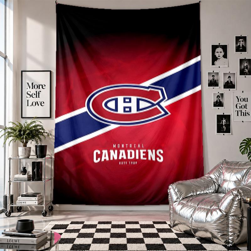 Wall TapestryMontreal Canadiens Art Hanging Cloth Decorative Background Cover for Room Decoration