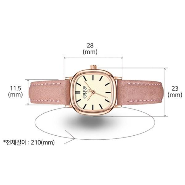 [Julius] Женские часы с металлическим кожаным ремешком JA-1360, популярные корейские часы