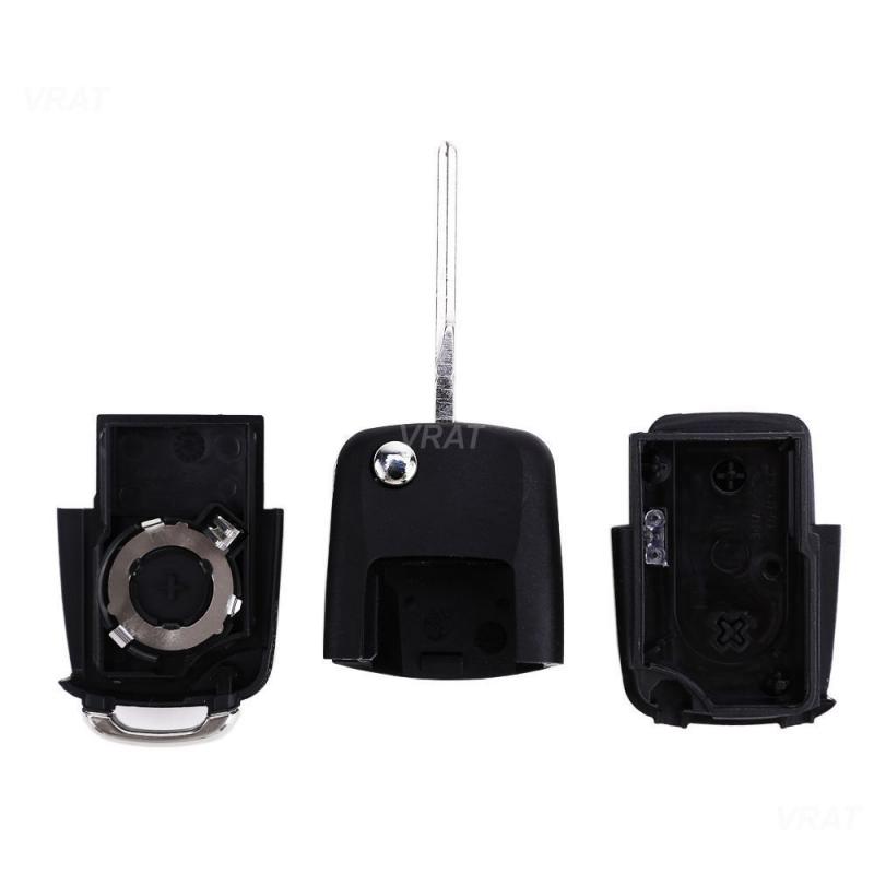 2 кнопки автомобильный пульт дистанционного ключа чехол 6.8*3.5*1.4 см 2 кнопки складной ключ чехол замена для Golf 4 Passat -meg