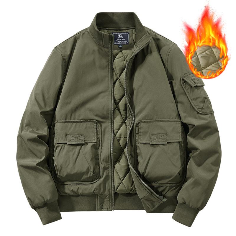 Новая мужская повседневная куртка на весну и осень, многокарманная летная куртка, универсальная ретро-американская бейсбольная майка