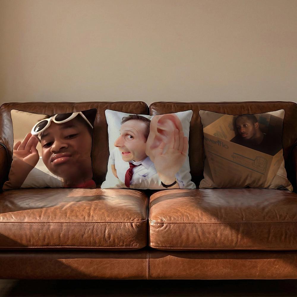 Popular emoticons Cushion Cover Soft Reversible Durable Pillow Cover MultiScene Use for Home Car Daily Comfort