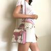 Coach Pepper 17 Heart Petal Print Magnetic Closure Canvas And Leather Mini Handbag Women handbag White Pink C7599-IMCAH