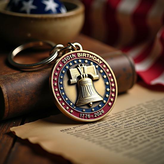 Отпразднуйте 250 лет американской гордости Брелок в форме совы с узором флага США Брелок к 250-летнему юбилею Универсальный сувенир