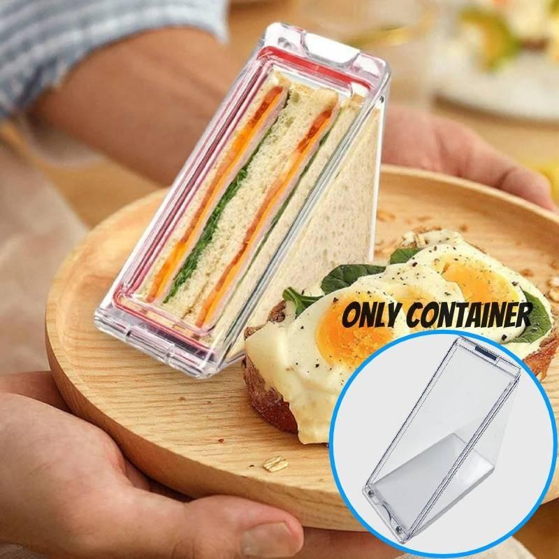 Transparent Plastic Triangle Sandwich Container Modern Minimalist Design Perfect For Adults