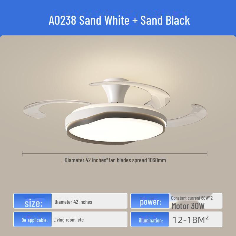 Современный потолочный вентилятор из орехового дерева с интеллектуальным преобразованием частоты для гостиной и столовой