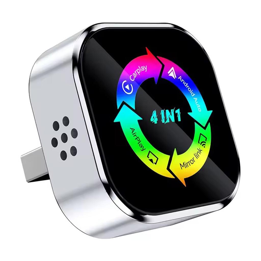 2026 Wireless Carplay Adapter 4 in1 Auto Connect Airplay Mirror Link Screen USB Plug Play for Apple and Android CarPlay