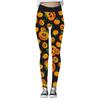 Halloween Womens Yoga Pants 3D Print Pumpkin Skeleton Slim Fit Stretch Workout Leggings