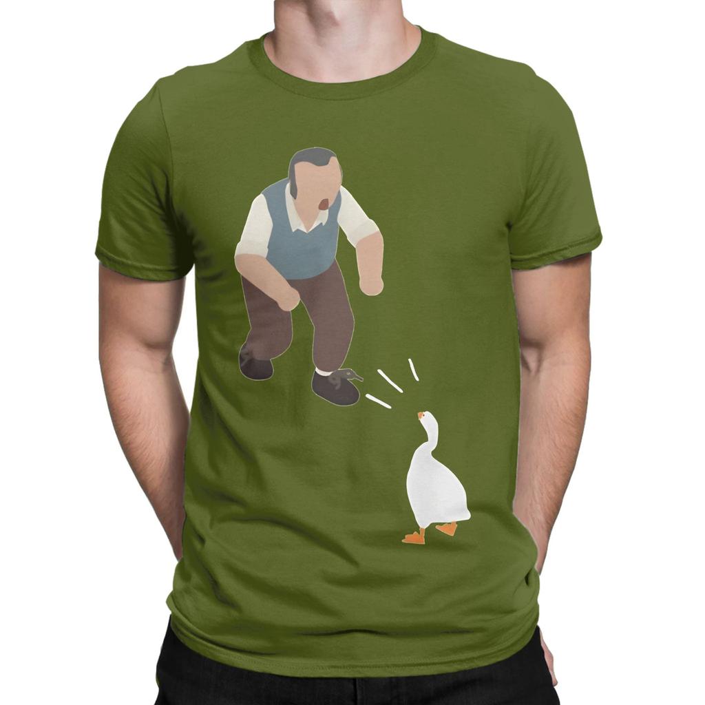 untitled goose game poster Funny 100 Cotton TShirt Untitled Goose Game Tops Tees For Unisex