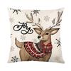 Christmas Sofa Decorative Cushion Cover Linen Printed Cushion Cover Home Living Room Bedroom Cushion