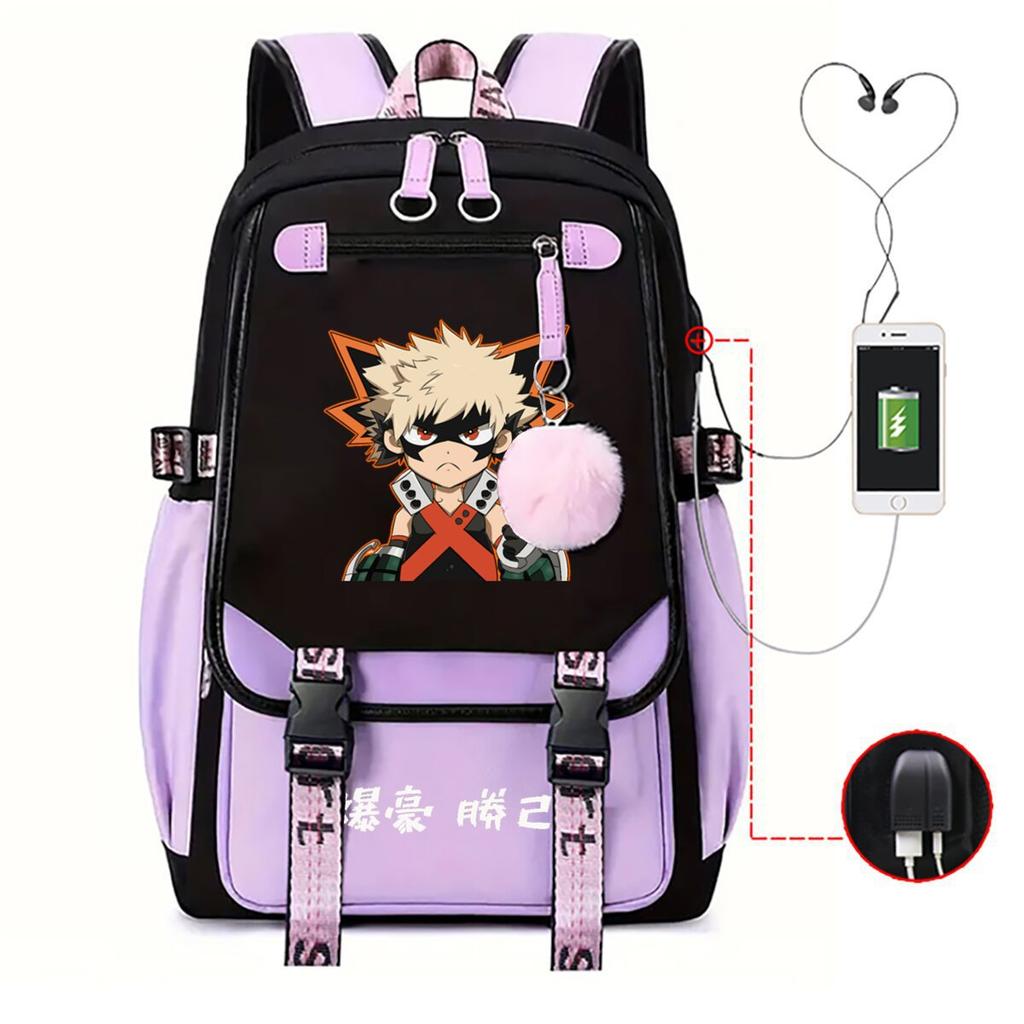 Подростковый тренд анимационный школьный рюкзак корейская версия рюкзак мужской новый контрастный цвет простой ученик средней школы рюкзак