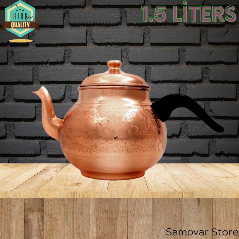 Turkish Teapot Copper Teapot Tea Turkish Coffee Pot Premium Kitchenware Tea Infuser Samovar Kettle Tea Ceremony Gift Box Antique