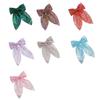 Girls Hair Pin Shiny Sequins Lightweight Breathable Fabric Hair Clip Bow Hair Accessories Party Photo Prop